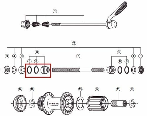 Shimano Konus HR Links FH-HG50/ RX100 Y-22098080 4 Shimano Konus HR Links FH-HG50/ RX100 Y-22098080 – Bild 2