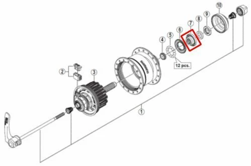 Shimano Konus VR DH-3D72 / DH-T665 Links Y-2YW98020 4 Shimano Konus VR DH-3D72 / DH-T665 Links Y-2YW98020 – Bild 2