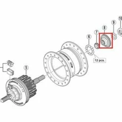 Shimano Konus VR DH-3N30 SSP / DH-3D32 SSP / DH-3D30 Nut / DH-3N20 Nut Links Y-2ZH98050 -Teile Verkäufe 2ZH9805b