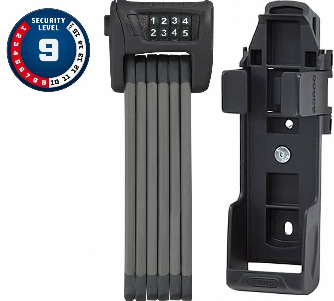 ABUS Bordo Combo 6100/90 New Black Mit SH-Halter 3 ABUS Bordo Combo 6100/90 New Black Mit SH-Halter