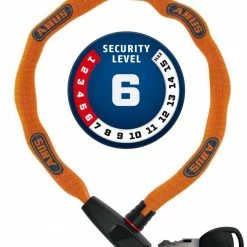 ABUS Catena 6806K/75 ...bitte Farbe Wählen 12 ABUS Catena 6806K/75 ...bitte Farbe Wählen -Teile Verkäufe Abus Kettenschloss Catena 6806 K 75B neon orange Securitylevel 6 4003318825156