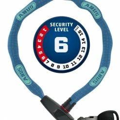 ABUS Catena 6806K/85 ...bitte Farbe Wählen -Teile Verkäufe Abus Kettenschloss Catena 6806 K 85B neon blue blau Securitylevel 6 4003318902895