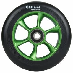 Chilli Pro Scooter Ersatzrolle Wheel Turbo 110mm Black PU / Green Core