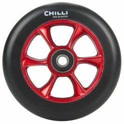 Chilli Pro Scooter Ersatzrolle Wheel Turbo 110mm Black PU / Red Core
