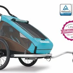 Croozer Kid Plus For 1 Ab 2016 Mit Licht Gefedert Mit Buggy-, Walker- Und Fahrrad-Opt. Sky-blue ***