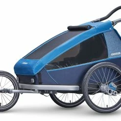 Croozer Kid Plus For 2 Ab 2018 Gefedert Mit Licht, Fahrrad-, Buggy- Und Jogging-Option Ocean-blue -Teile Verkäufe Croozer KidPlusfor2 Jogging Jogger 2018 ocean blue 121000418 4044494143962