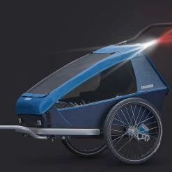 Croozer Kid Plus For 2 Ab 2018 Gefedert Mit Licht, Fahrrad-, Buggy- Und Jogging-Option Ocean-blue -Teile Verkäufe Croozer KidPlusfor2 Light Licht 2018 ocean blue 121000418 4044494143962