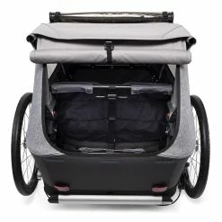 Croozer Kid Keeke 2 Gefedert Mit Fahrrad- Und Buggy-Option Stone Grey -Teile Verkäufe Kinderanhaenger Croozer Kid Keeke 2 Sitzer Stone grey 2020 121001620 Kofferraum