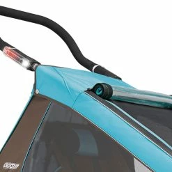 Croozer Kid Plus For 1 Ab 2016 Mit Licht Gefedert Mit Buggy-, Walker- Und Fahrrad-Opt. Sky-blue *** -Teile Verkäufe Schiebebuegel 1