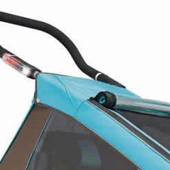 Croozer Kid Plus For 2 Ab 2016 Mit Licht Gefedert Mit Buggy-, Walker- Und Fahrrad-Opt. Sky-blue *** -Teile Verkäufe Schiebebuegel