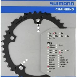 Shimano Alfine 42 Zähne Schwarz Y-1PB42010