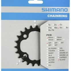 Shimano Alivio Ab 2015 22 Zähne AN-Type Für Schutzring Schwarz Y-1PK22000