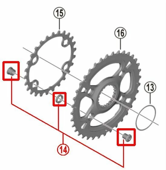 Shimano Kettenblattschraube XT Ab 2020 Stückpreis (incl. Mutter Und Scheibe) Y-0J898020 3 Shimano Kettenblattschraube XT Ab 2020 Stückpreis (incl. Mutter Und Scheibe) Y-0J898020