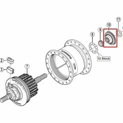 Shimano Konus VR DH-3N30-NT / DH-3D30-NT / DH-2N20-NT Links Y-2ZW98020 -Teile Verkäufe Shimano Konus links DH 3N20 NT DH 3N30 NT DH 3D30 NT Achsmuttern Y 2ZW98020 4524667171201a