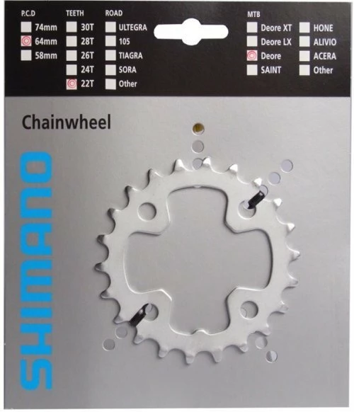 Shimano XT 1999-2003 / LX´99 4-Arm 9-fach 22Z N-Type IG Y-1C622100 Ersatz: Y-1DJ22100 3 Shimano XT 1999-2003 / LX´99 4-Arm 9-fach 22Z N-Type IG Y-1C622100 Ersatz: Y-1DJ22100