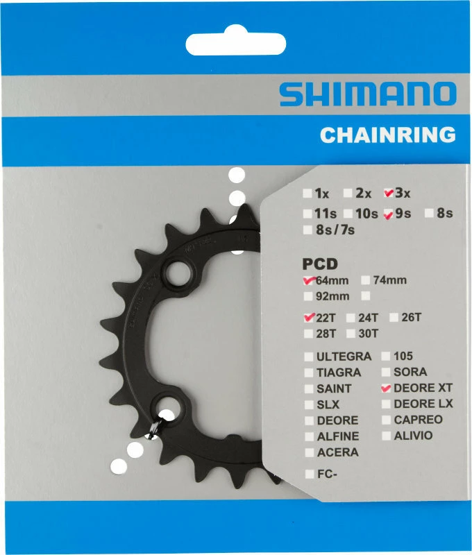 Shimano XT 2004-2007 4-Arm 9-fach 22 Zähne S-Type IG Alu Schwarz Y-1F822000 3 Shimano XT 2004-2007 4-Arm 9-fach 22 Zähne S-Type IG Alu Schwarz Y-1F822000