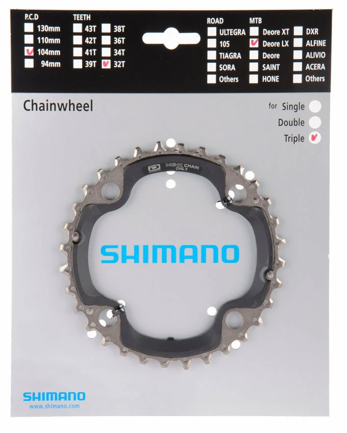 Shimano SLX Ab 2011 4-Arm 10-fach 32 Zähne AE-Type Stahl / Verbund. Schw.Y-1LU98020/Y-1LV98080 3 Shimano SLX Ab 2011 4-Arm 10-fach 32 Zähne AE-Type Stahl / Verbund. Schw.Y-1LU98020/Y-1LV98080