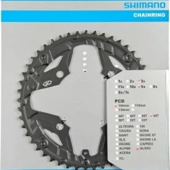 Shimano Alivio Ab 2011 48 Zähne U-Type Für Schutzring Schwarz Y-1M298070
