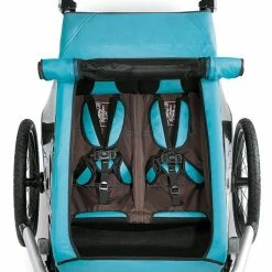 Croozer Kid Plus For 2 Ab 2016 Mit Licht Gefedert Mit Buggy-, Walker- Und Fahrrad-Opt. Sky-blue *** -Teile Verkäufe mit Babysitz