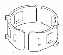 Shimano Adapter XTR Ab 2003 / XT Ab 2004 / SLX Ab 2009 / Deore Ab 2010 31,8mm K-SMAD17M